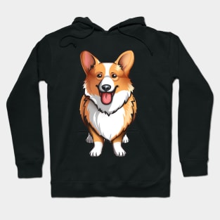 Welsh Corgi dog smiling Front & Back Hoodie